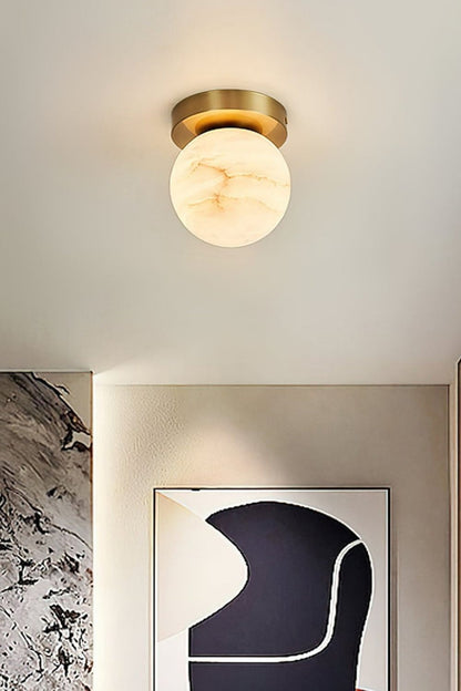 Alabaster Melange Brass Ceiling Light - view 11 | vexalamps