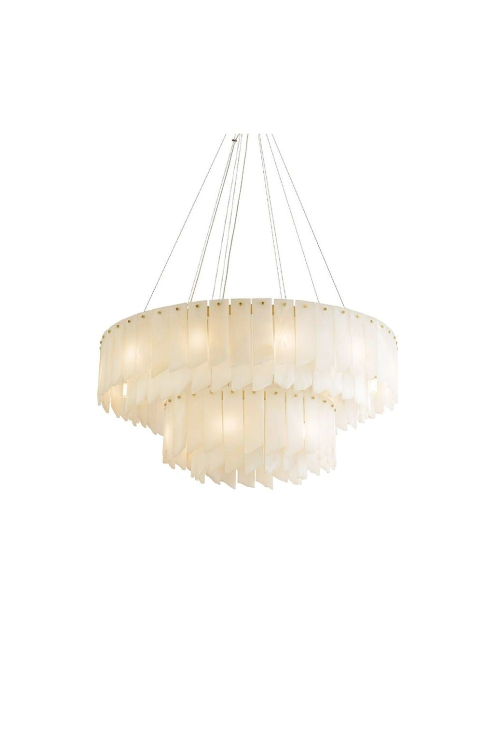 Alabaster Modern Cascade Tiered Chandelier | vexalamps