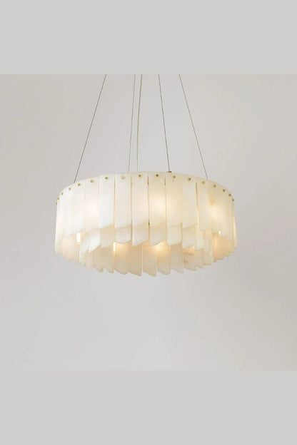 Alabaster Modern Cascade Tiered Chandelier - view 7 | vexalamps