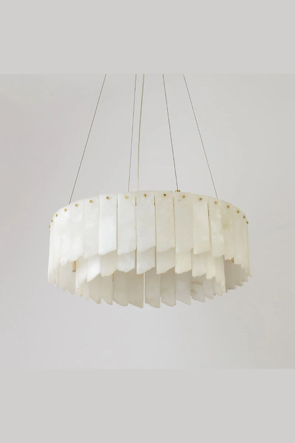 Alabaster Modern Cascade Tiered Chandelier - view 8 | vexalamps