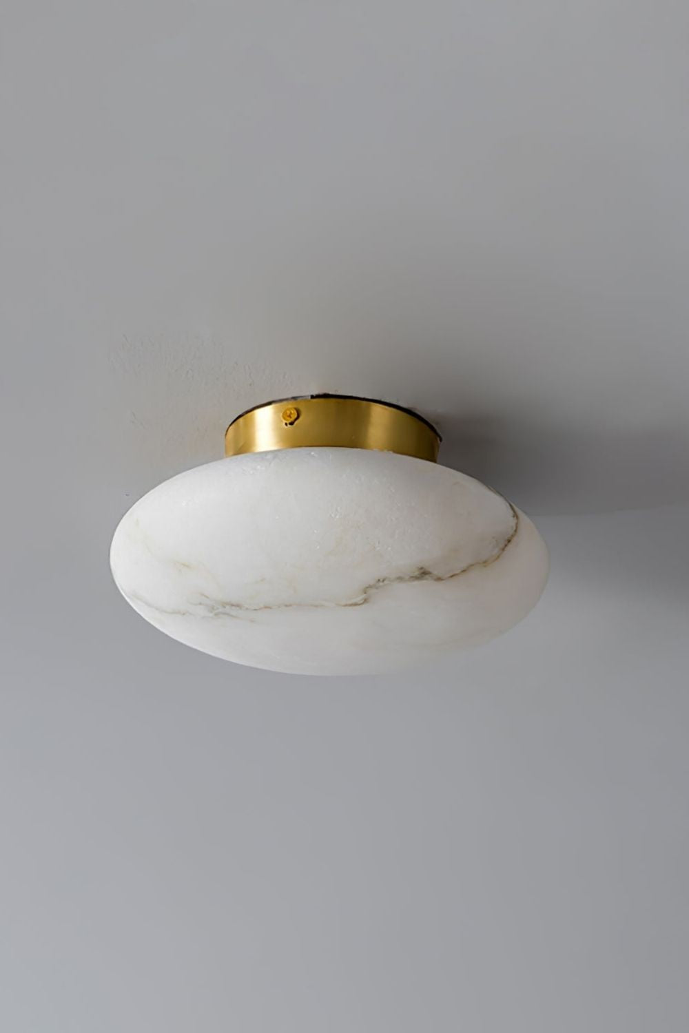 Alabaster Oval Ceiling Lamp - view 10 | vexalamps