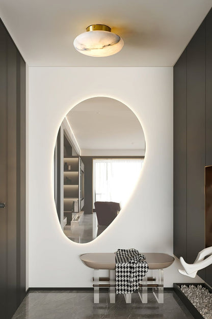 Alabaster Oval Ceiling Lamp - view 11 | vexalamps