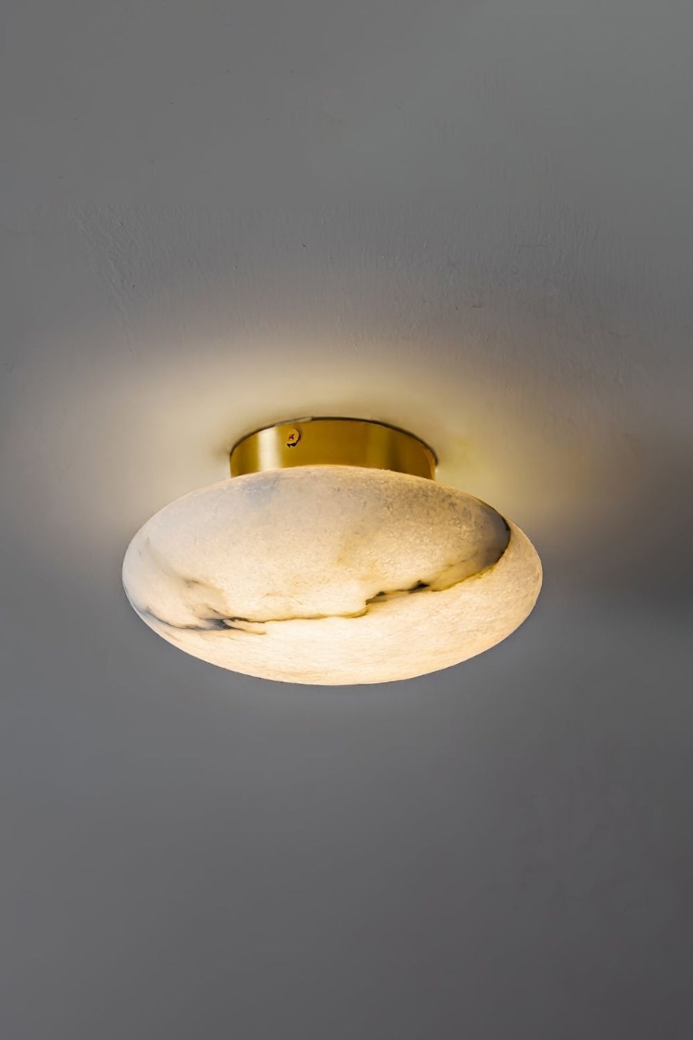 Alabaster Oval Ceiling Lamp - view 12 | vexalamps