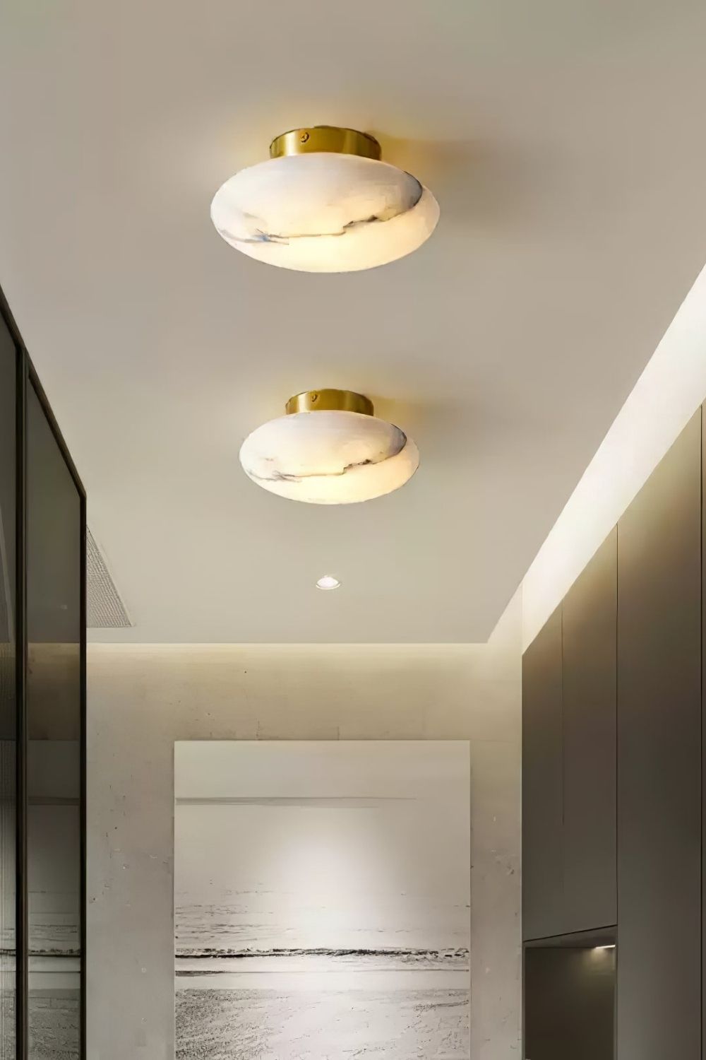 Alabaster Oval Ceiling Lamp - view 27 | vexalamps