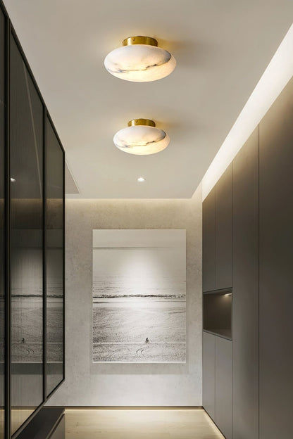 Alabaster Oval Ceiling Lamp - view 5 | vexalamps