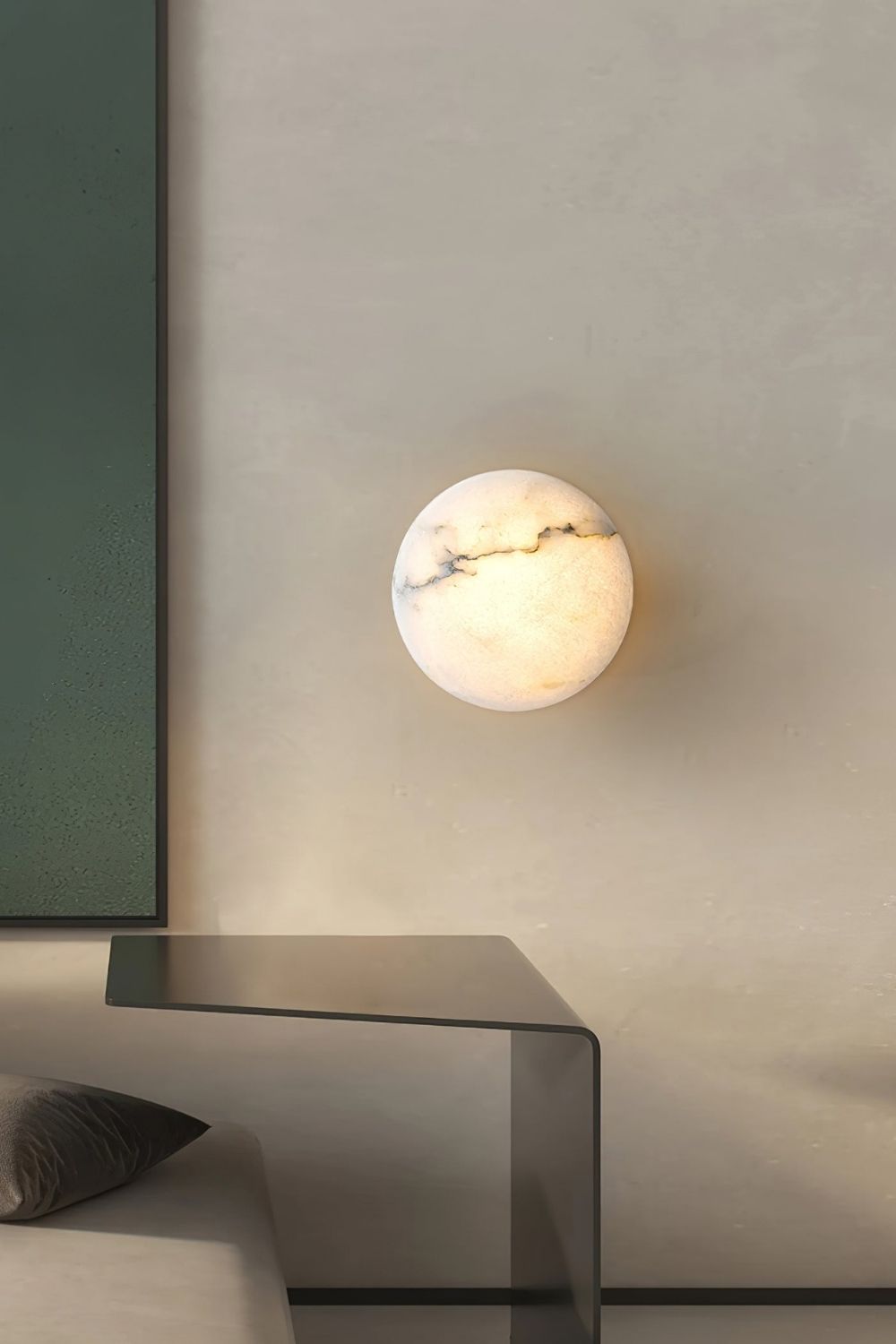 Alabaster Oval Ceiling Lamp - view 8 | vexalamps