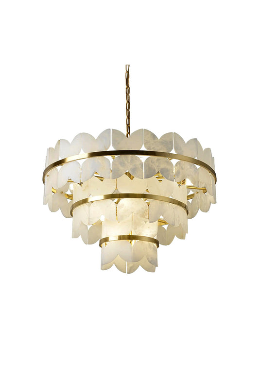 Alabaster Petal Tier Chandelier | vexalamps