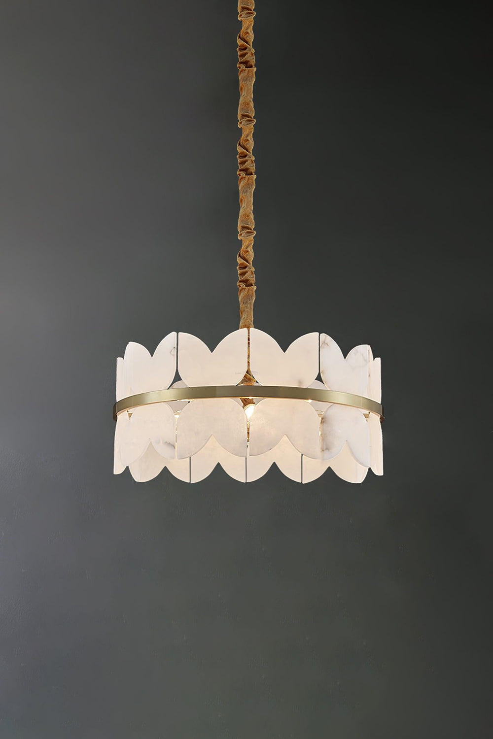 Alabaster Petal Tier Chandelier - view 22 | vexalamps