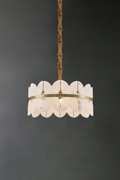 Alabaster Petal Tier Chandelier - view 22 | vexalamps