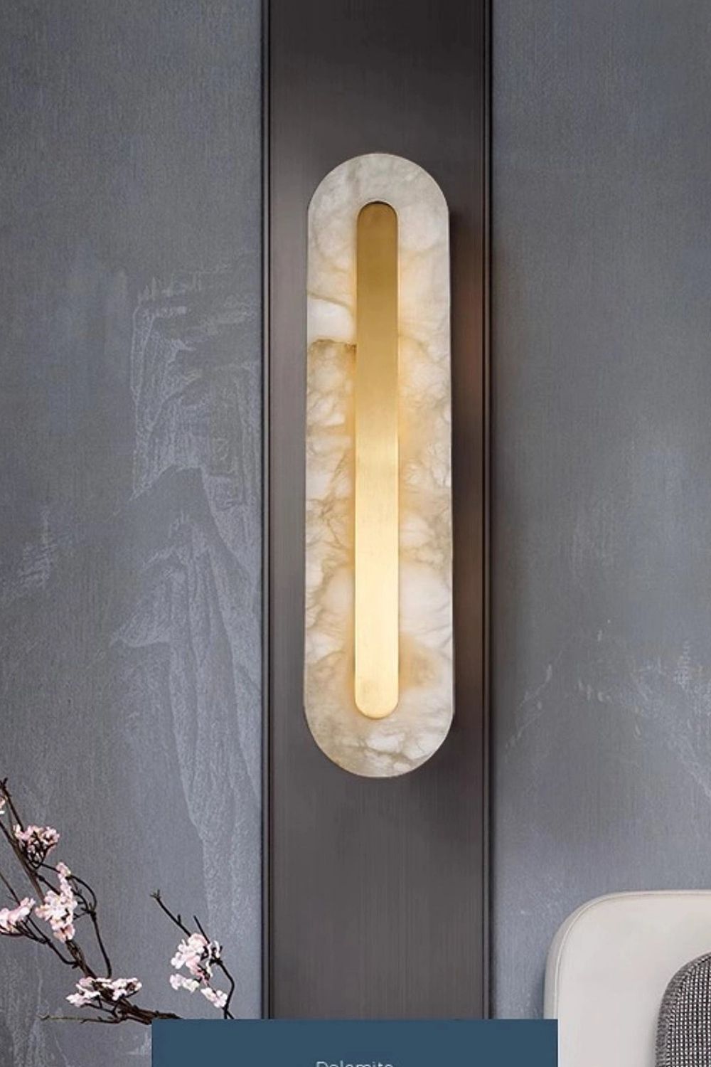 Alabaster Rounded Wall Lamp - view 14 | vexalamps