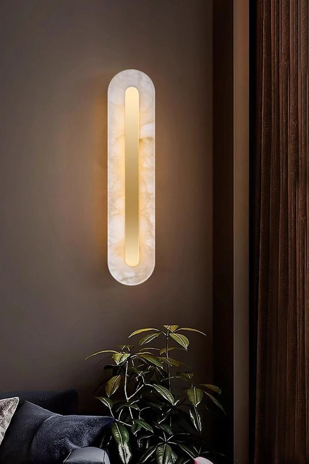 Alabaster Rounded Wall Lamp - view 15 | vexalamps
