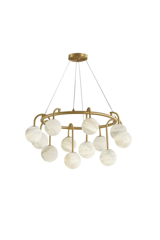 Alabaster Sphere Ring Chandelier | vexalamps
