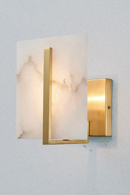 Alabaster Square Wall Sconce - view 8 | vexalamps