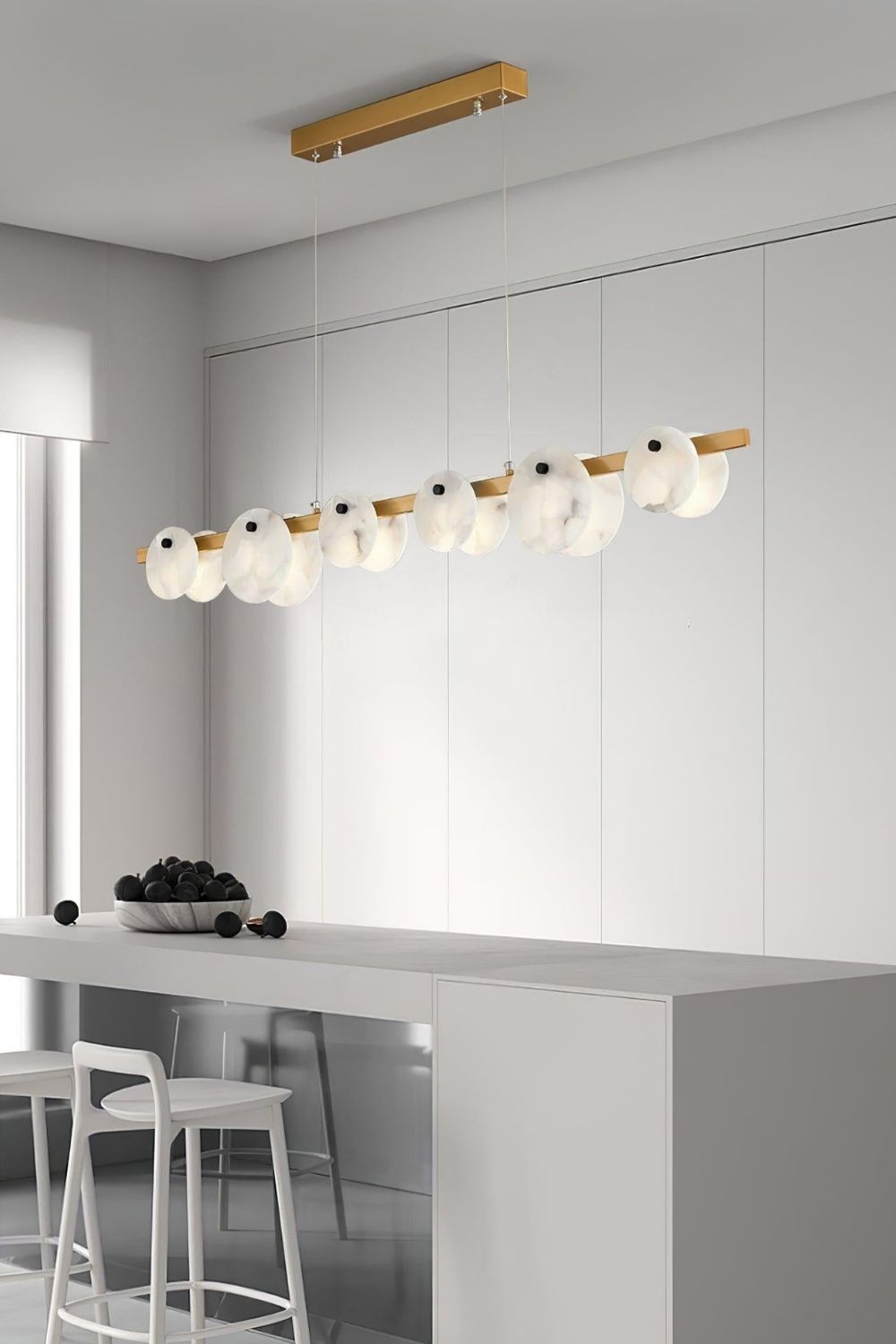 Alabaster Trinidad Dining Room Chandelier - view 7 | vexalamps