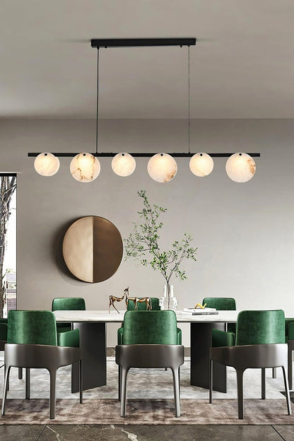 Alabaster Trinidad Dining Room Chandelier - view 2 | vexalamps