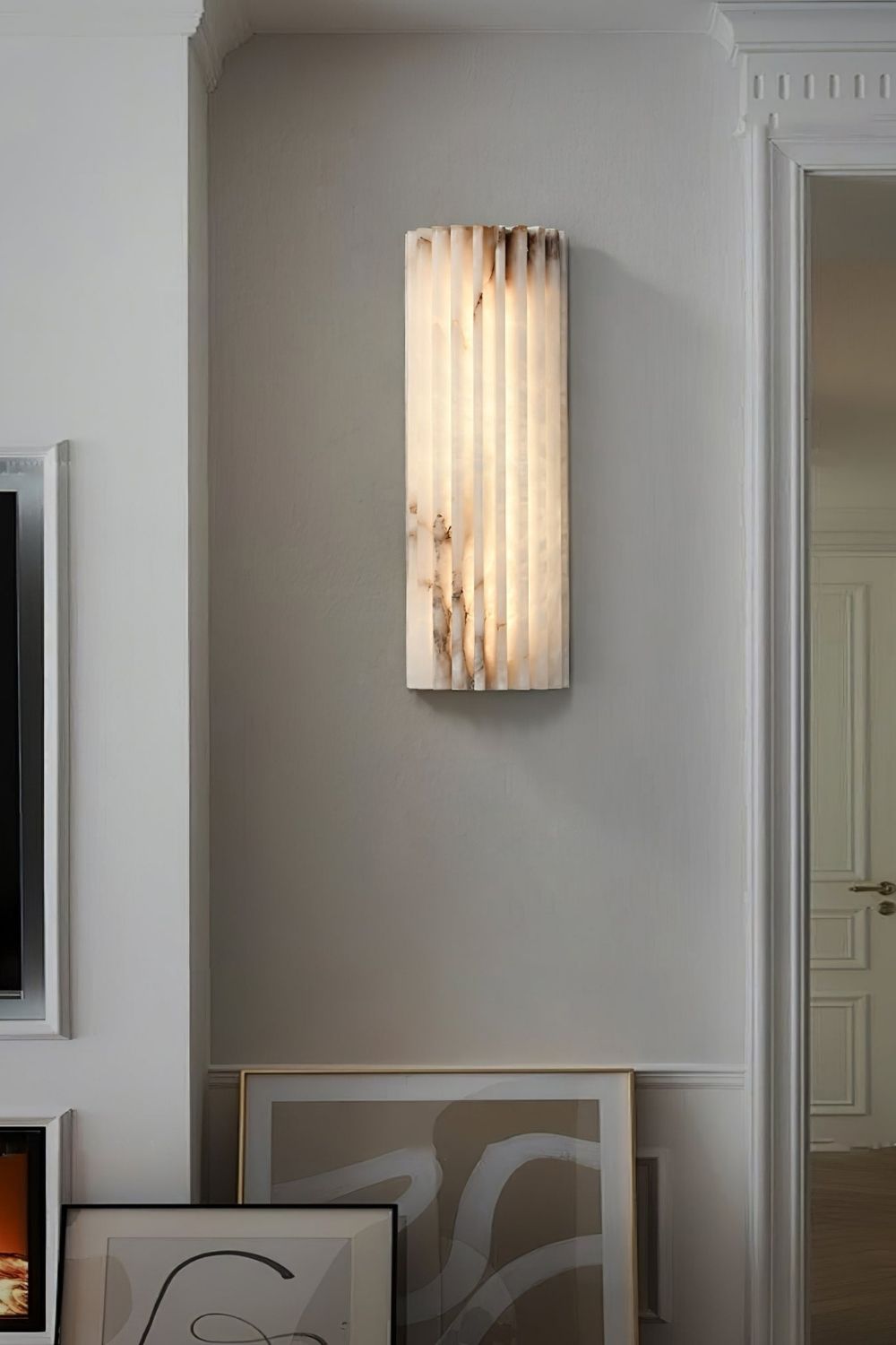 Alvia Alabaster Wall Light - view 4 | vexalamps