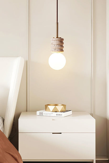 Alvia Travertine Pendant Lamp - view 6 | vexalamps