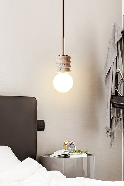 Alvia Travertine Pendant Lamp - view 5 | vexalamps