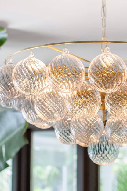 Amber Bubble Glass Chandelier - view 23 | vexalamps