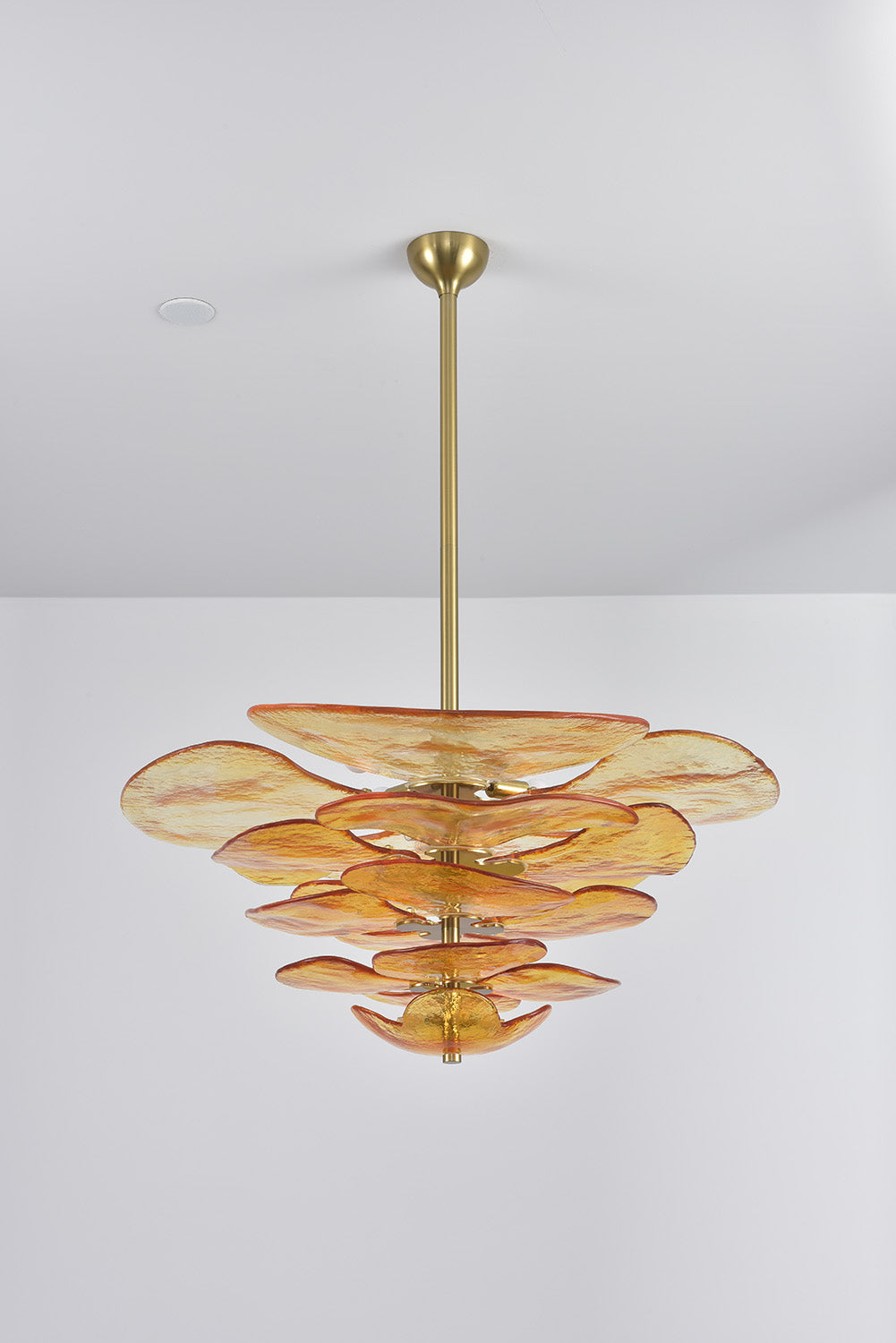 Amber Glass Chandelier - view 4 | vexalamps