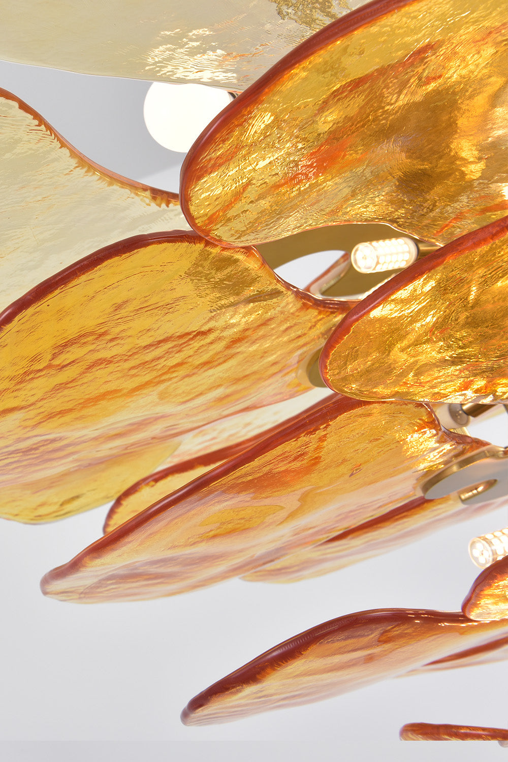 Amber Glass Chandelier - view 13 | vexalamps