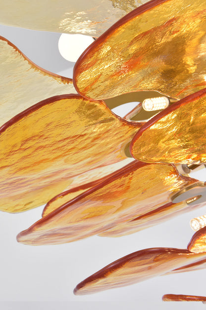 Amber Glass Chandelier - view 13 | vexalamps