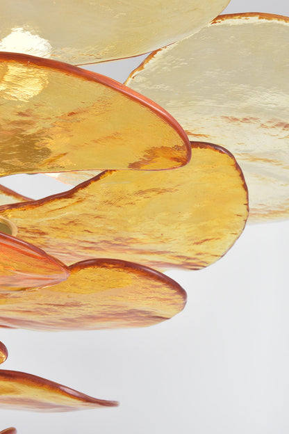 Amber Glass Chandelier - view 14 | vexalamps