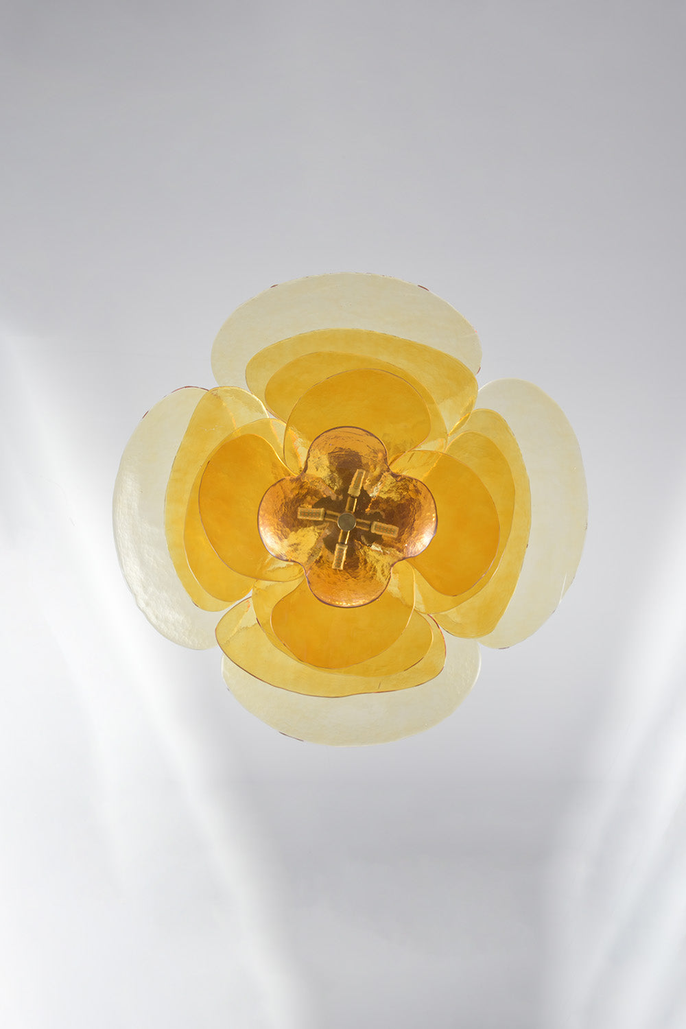 Amber Glass Chandelier - view 8 | vexalamps