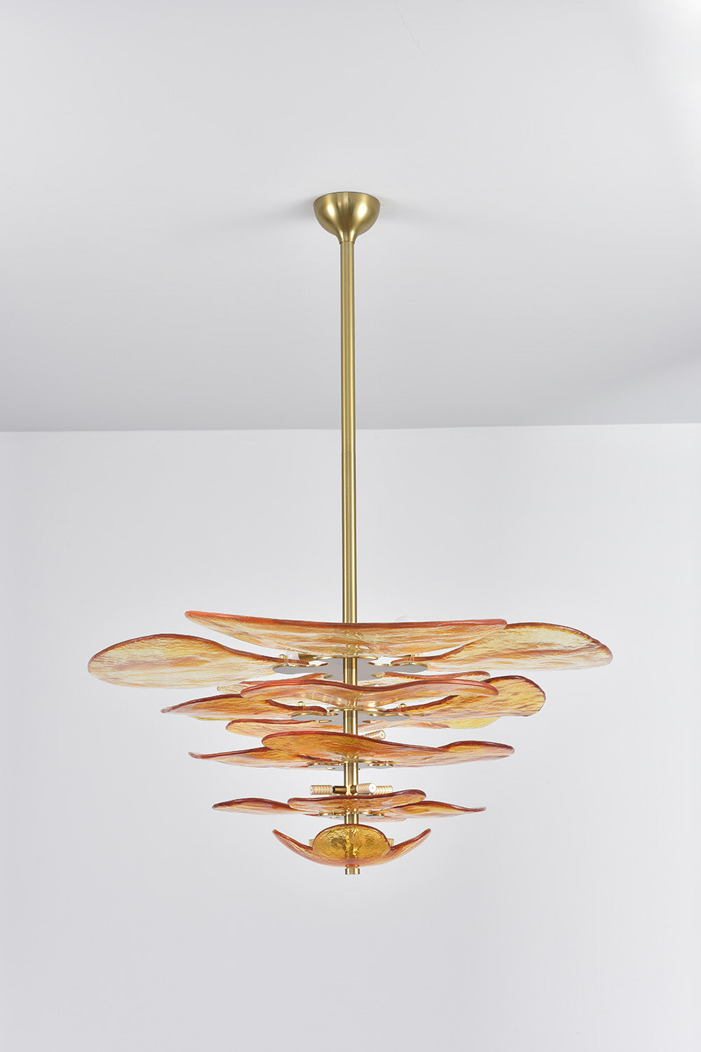 Amber Glass Chandelier - view 5 | vexalamps
