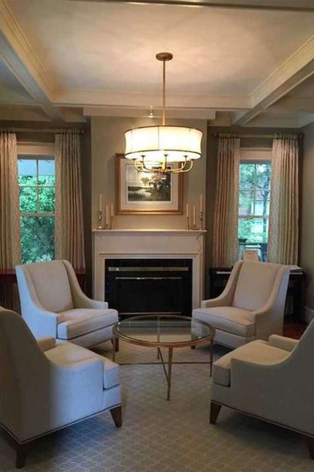 American Brass Simple Chandelier - view 3 | vexalamps