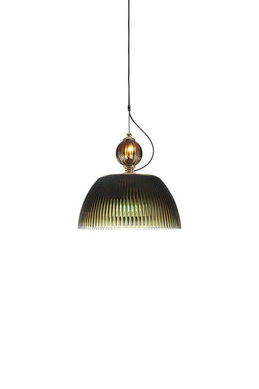 Antique Green Glass Bowl Pendant Lamp | vexalamps