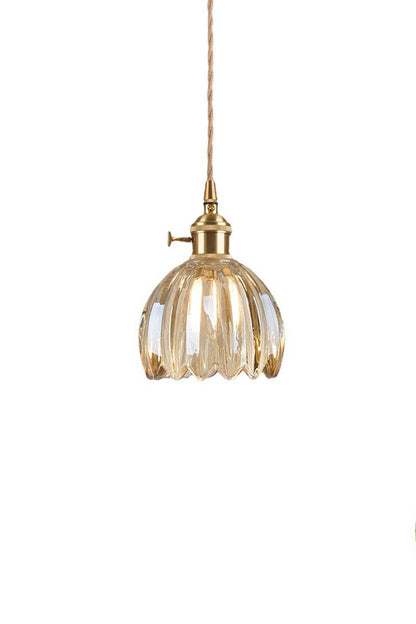 Antique Petal Shape Glass Pendant | vexalamps