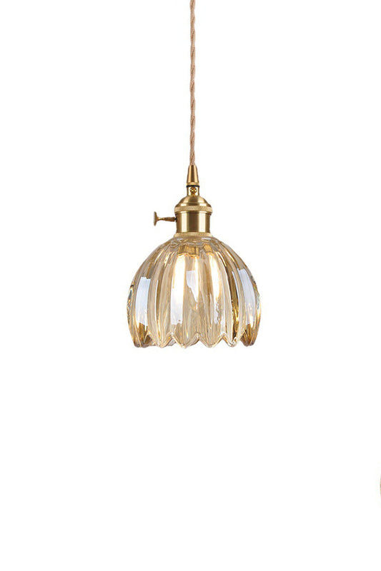 Antique Petal Shape Glass Pendant | vexalamps