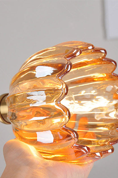 Antique Petal Shape Glass Pendant - view 12 | vexalamps