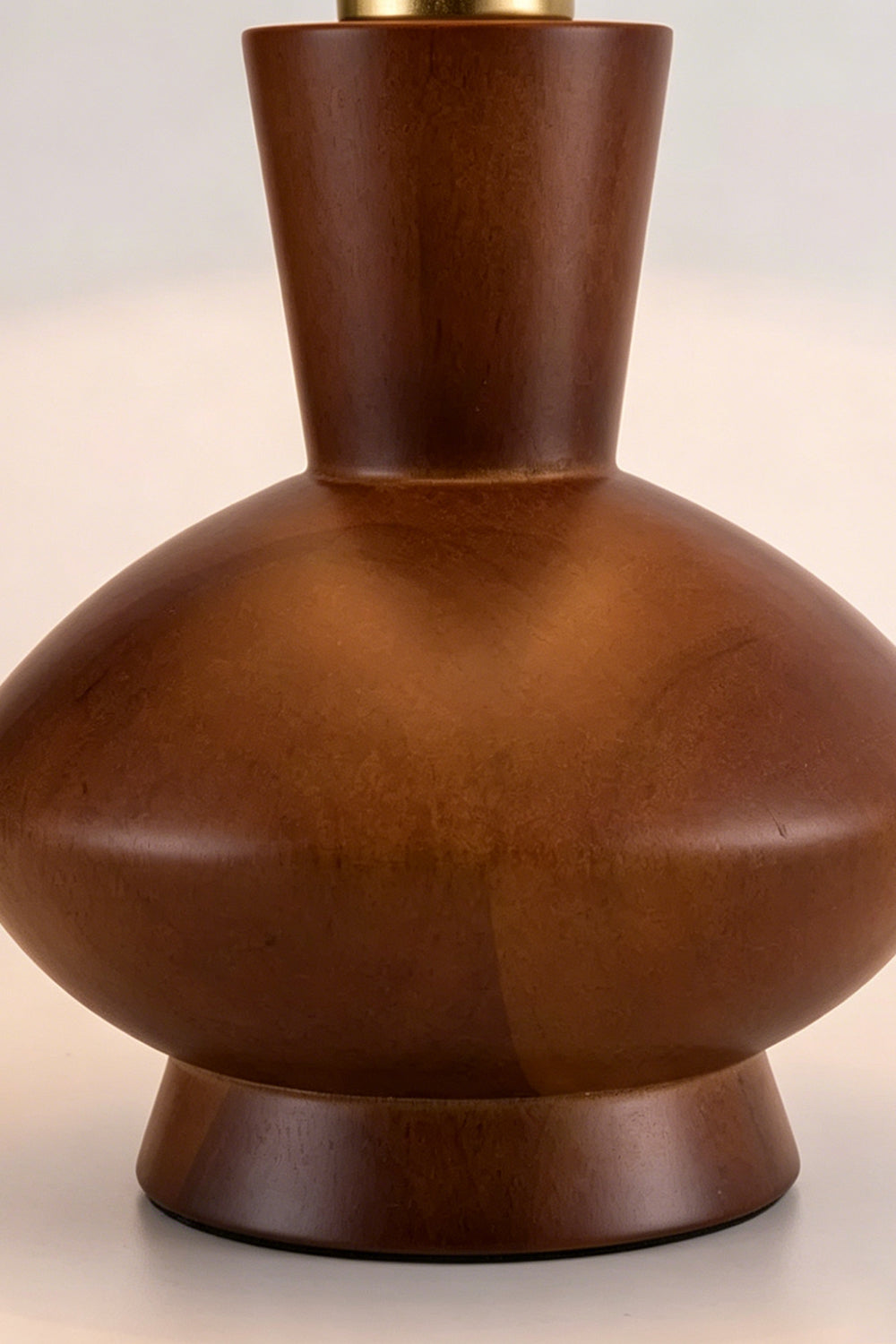 Arboreal Canopy Walnut Table Lamp with artisan-turned solid wood base in rich walnut tone.