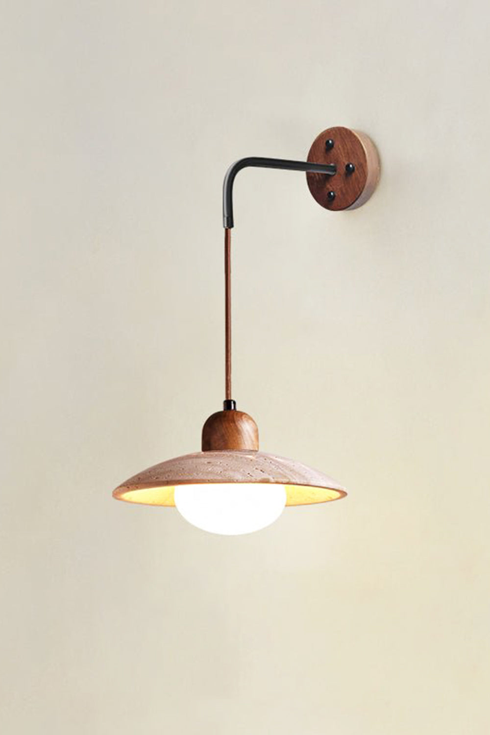 Arched Travertine Wall Light - view 33 | vexalamps