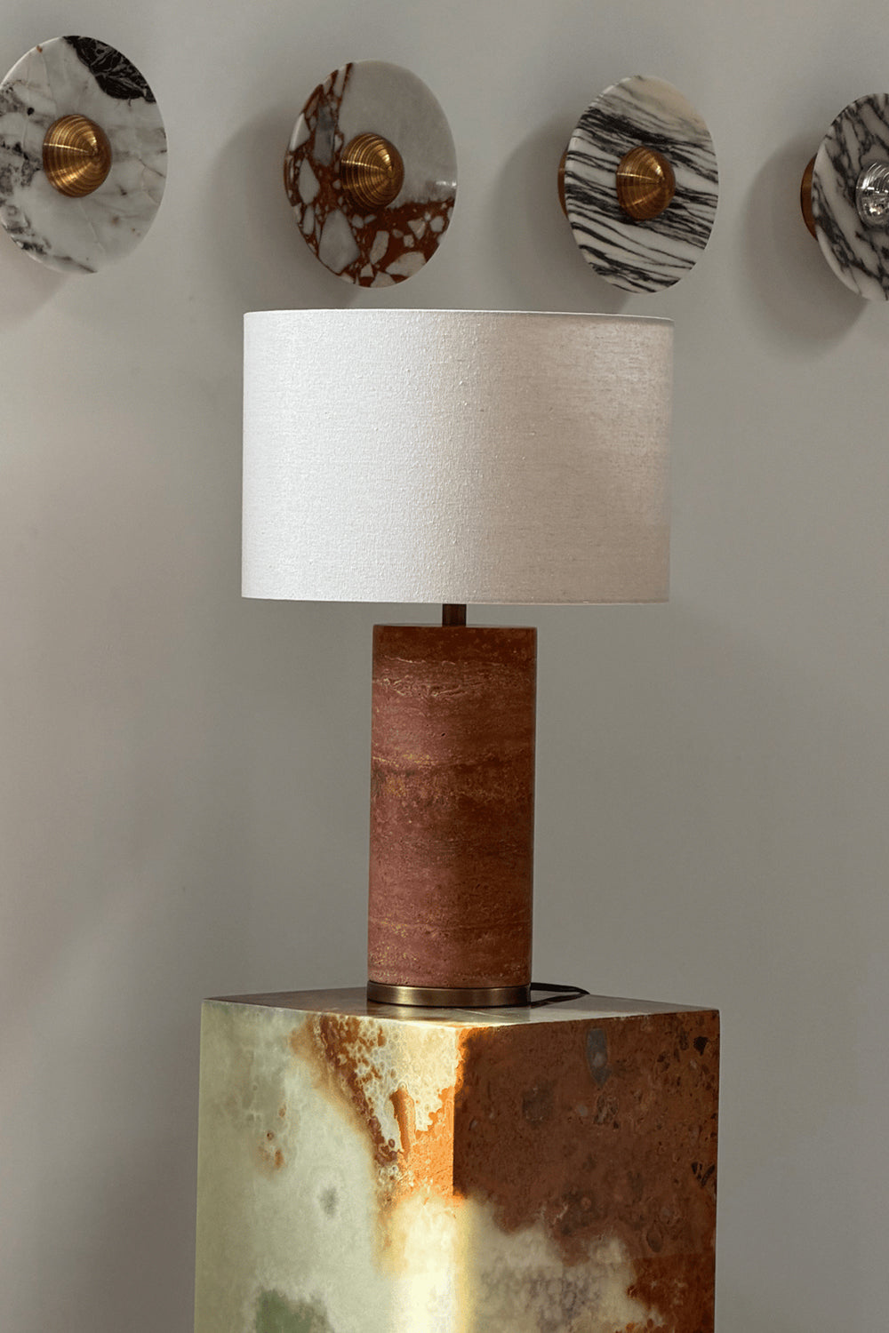 Aria Stone Table Lamp - view 10 | vexalamps