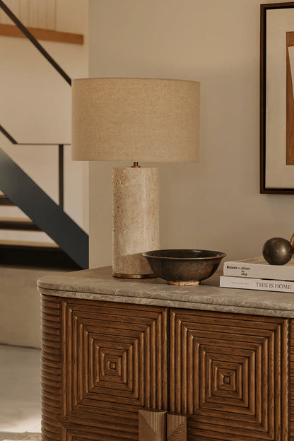 Aria Stone Table Lamp - view 2 | vexalamps