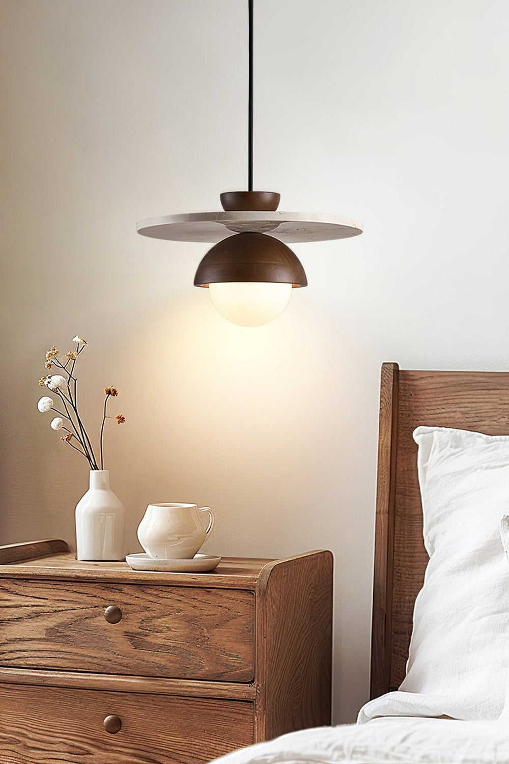 Arlo Travertine Pendant Light - view 11 | vexalamps