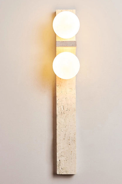 Asymmetrical Travertine Wall Sconce - view 28 | vexalamps