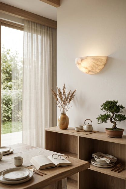 Genuine Alabaster Construction for Restaurant | Samu  Lamp
