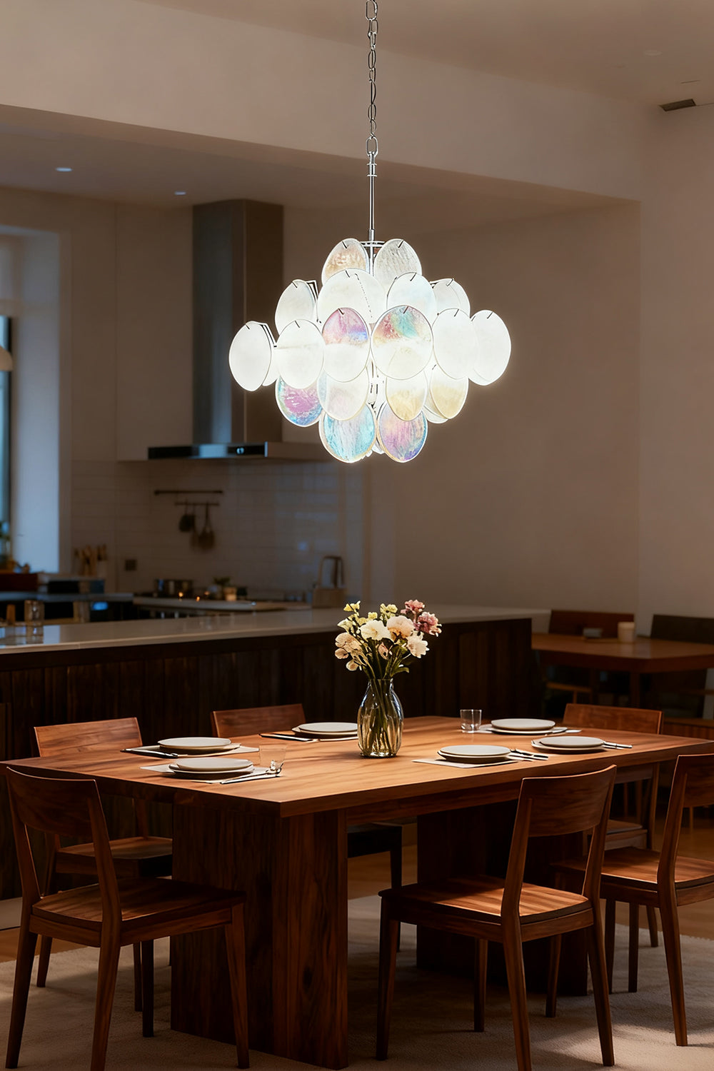Aurelia Lridescent Art Chandelier - view 2 | vexalamps