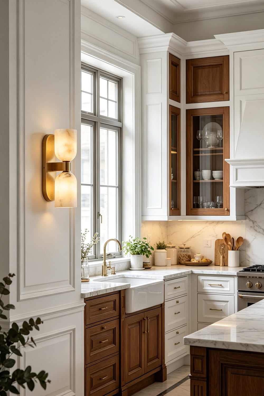 Aurelian Alabaster Wall Light for Kitchen | vexa lamps