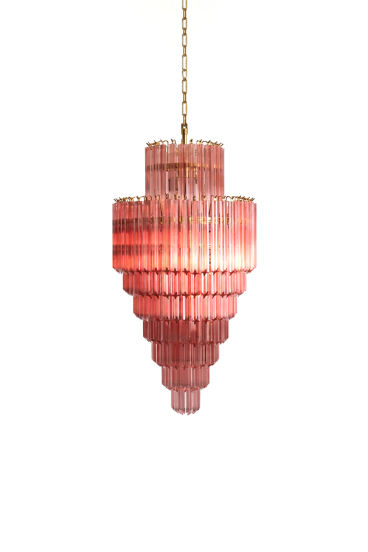 Aurora Cascade Glass Chandelier  Samu  Lamp