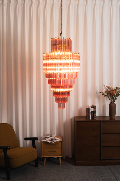 Aurora Cascade Glass Chandelier | detail | Samu  Lamp