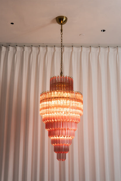 Aurora Cascade Glass Chandelier | detail | Samu  Lamp