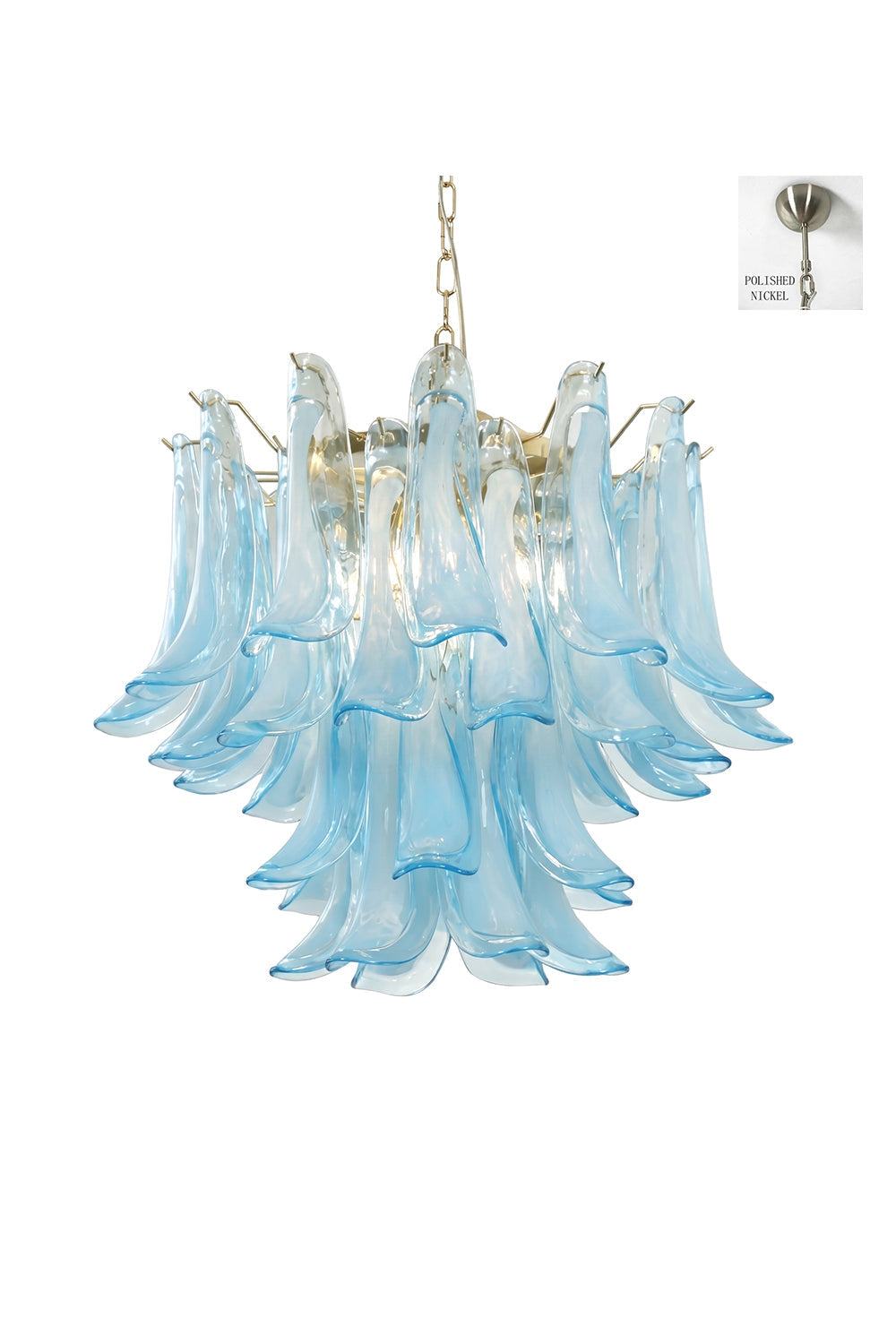 Azurea Petal Glass Chandelier Samu  Lamp