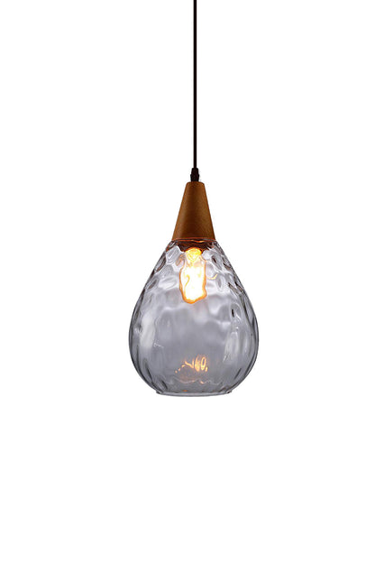 Besnier Rippled Glass Pendant Light - view 14 | vexalamps