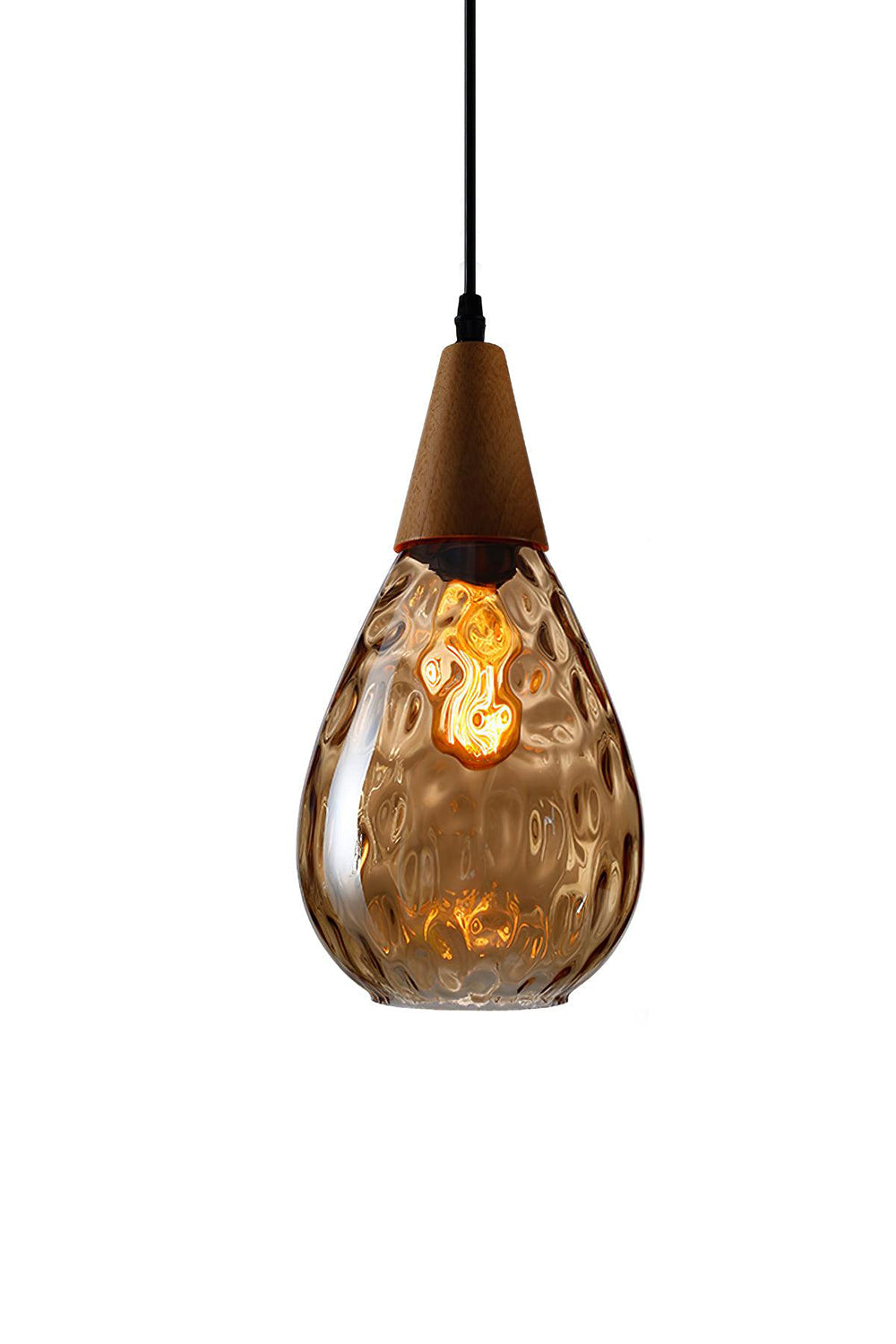 Besnier Rippled Glass Pendant Light - view 17 | vexalamps