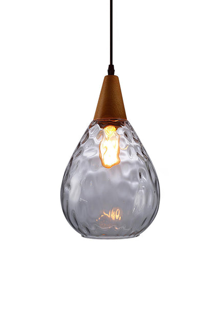 Besnier Rippled Glass Pendant Light - view 18 | vexalamps